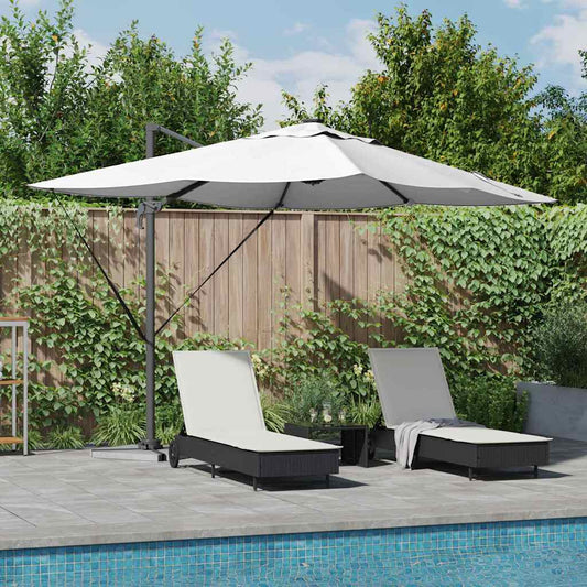 Ampelschirm Roma Beige und Schwarz 352 x 251 x 265 cm