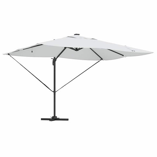 Ampelschirm Roma Beige und Schwarz 352 x 251 x 265 cm
