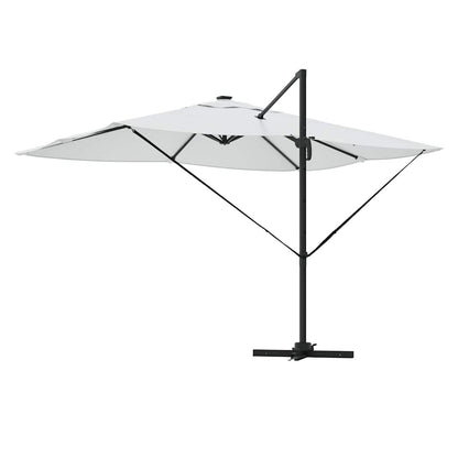 Ampelschirm Roma Beige und Schwarz 352 x 251 x 265 cm