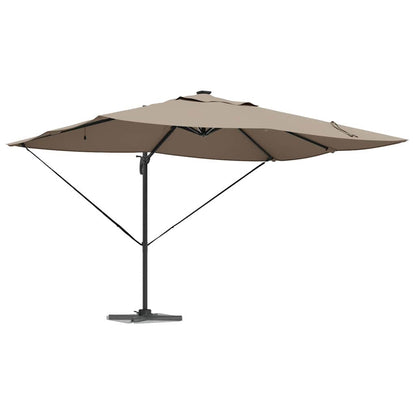 Ampelschirm Roma Taupe und Schwarz 352 x 251 x 265 cm
