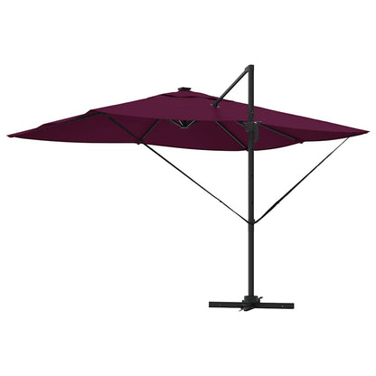 Ampelschirm Roma mit Schloss Rot und Schwarz 352 x 251 x 265 cm