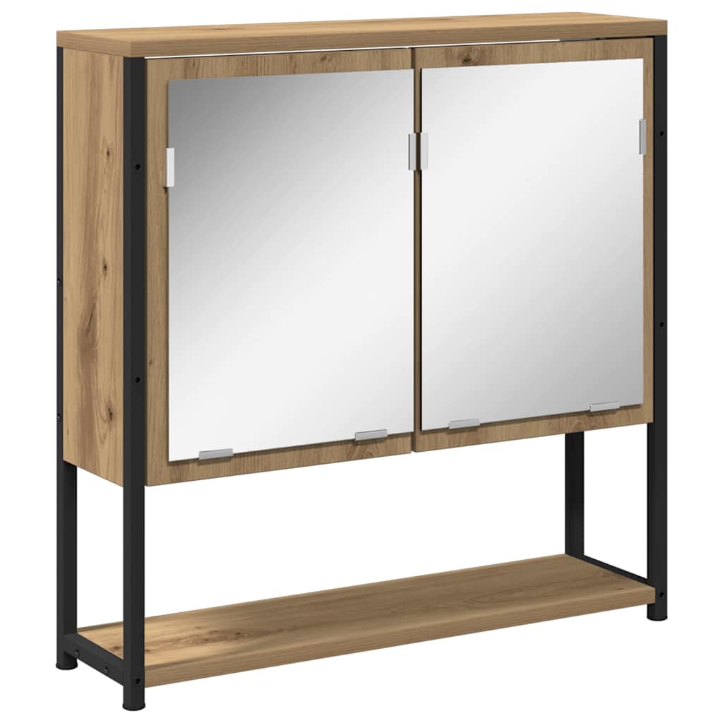 Badezimmermöbel Set 3 pcs Eiche handwerklich 33 x 33 x 185.5 cm