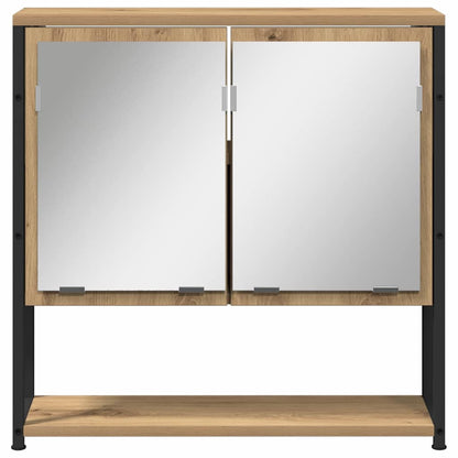 Badezimmermöbel Set 3 pcs Eiche handwerklich 33 x 33 x 185.5 cm