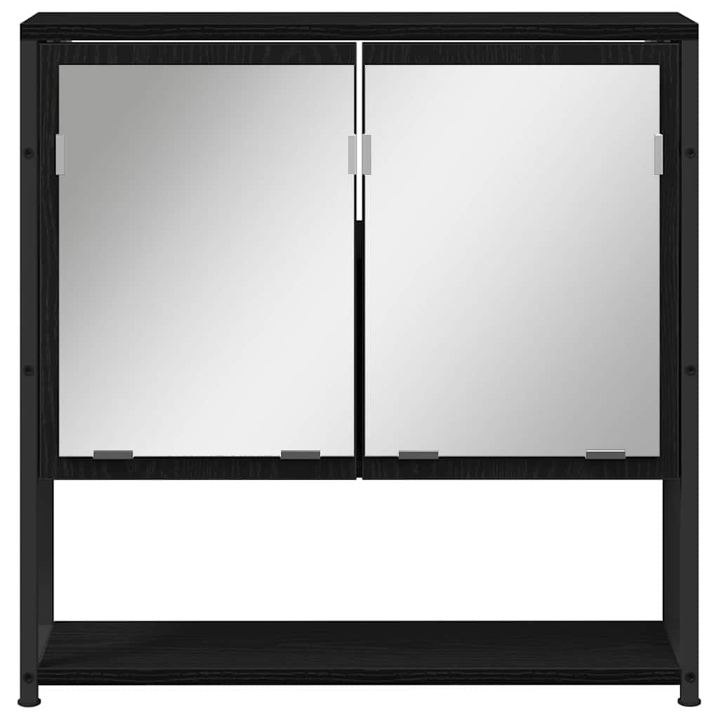Badezimmermöbel Set 3 pcs Schwarze Eiche 33 x 33 x 185.5 cm