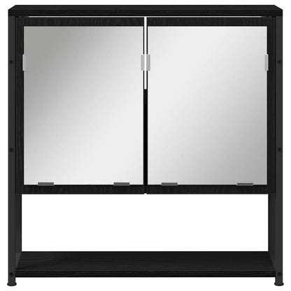 Badezimmermöbel Set 3 pcs Schwarze Eiche 33 x 33 x 185.5 cm