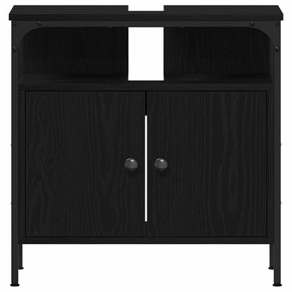 Badezimmermöbel Set 3 pcs Schwarze Eiche 33 x 33 x 185.5 cm