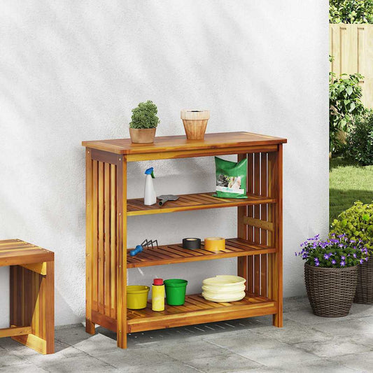 Garten-Schrank mit Regal mit Speicher Braun 90 x 40 x 90cm