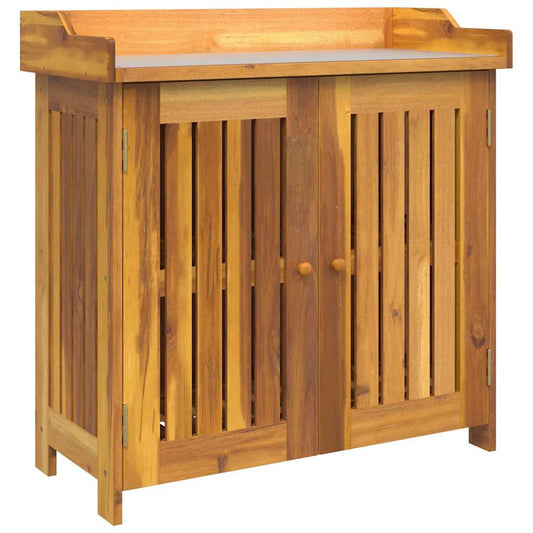 Garten-Schrank mit Speicher mit Tür Braun 78 x 36.5 x 78cm