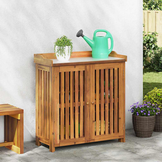 Garten-Schrank mit Speicher mit Tür Braun 93 x 41.5 x 98cm