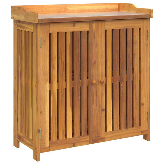 Garten-Schrank mit Speicher mit Tür Braun 93 x 41.5 x 98cm