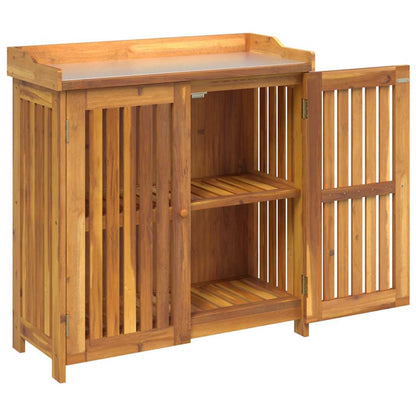 Garten-Schrank mit Speicher mit Tür Braun 93 x 41.5 x 98cm