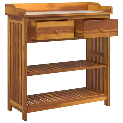Garten-Schrank mit Schubladen mit Regal Braun 93 x 41.5 x 98cm