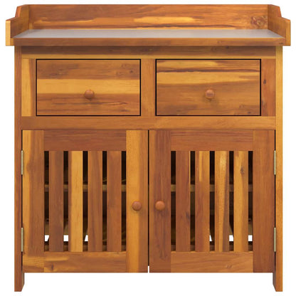 Garten-Schrank mit Schubladen mit Tür Braun 78 x 36.5 x 78cm