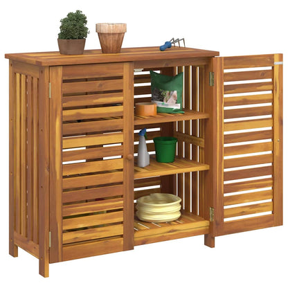 Garten-Schrank mit Speicher mit Tür Braun 90 x 40 x 90cm