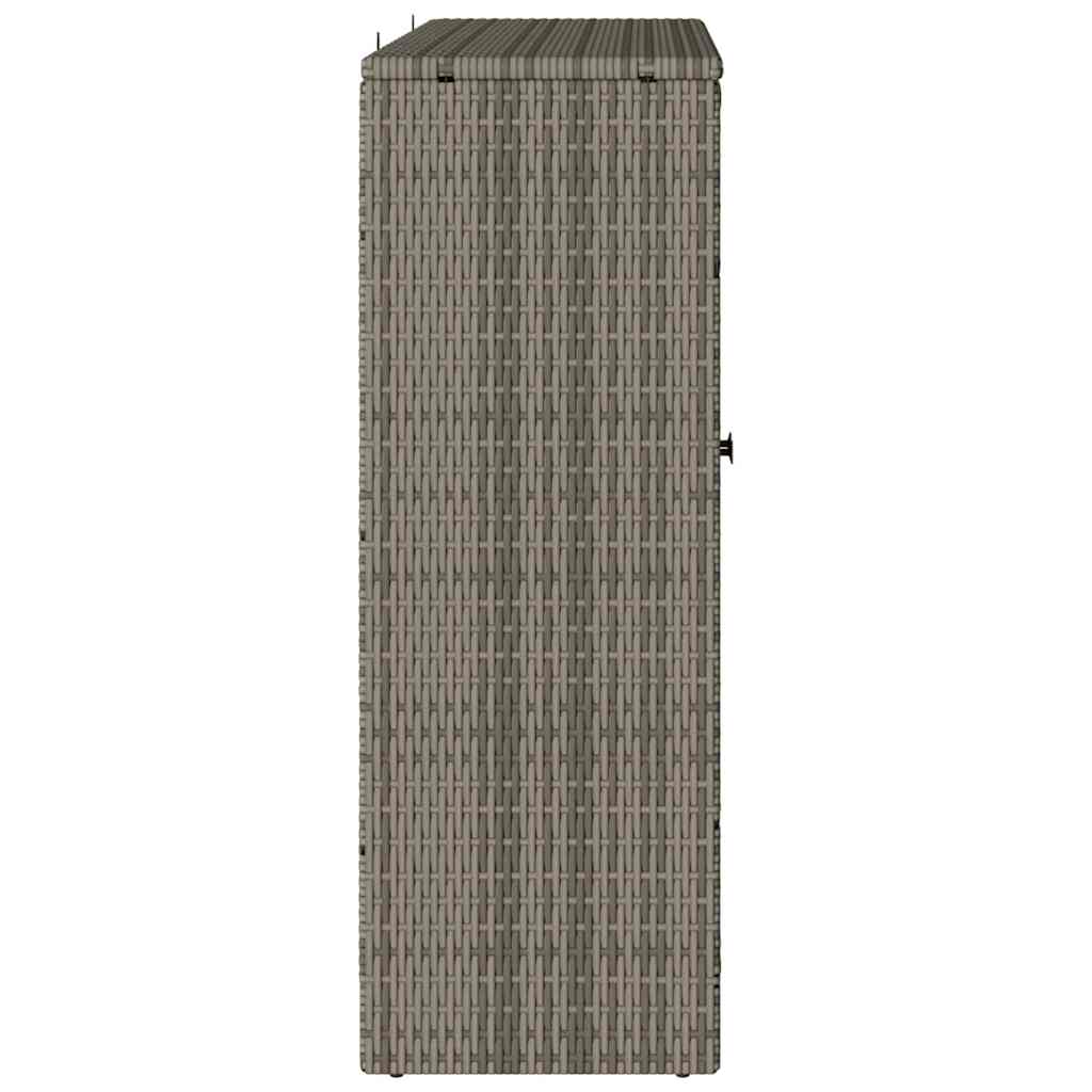 Badschrank mit Speicher mit Tür Grau 100 x 36 x 102 cm Rattan