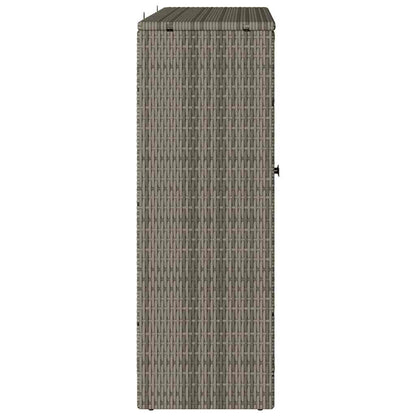 Badschrank mit Speicher mit Tür Grau 100 x 36 x 102 cm Rattan