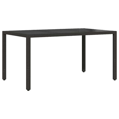 Garten Essgruppe 5 pcs Schwarz Poly Rattan