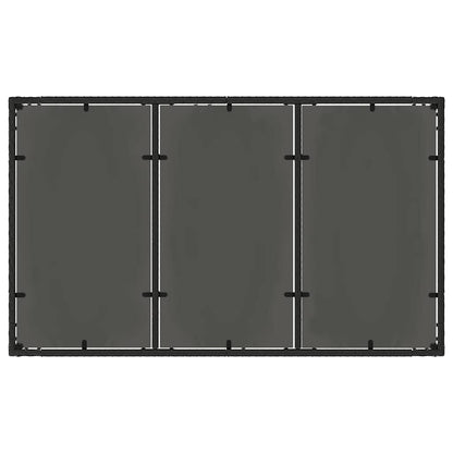 Garten Essgruppe 5 pcs Schwarz Poly Rattan