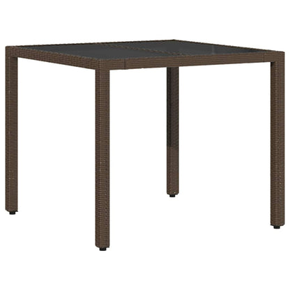 Garten Essgruppe 5 pcs Braun Poly Rattan