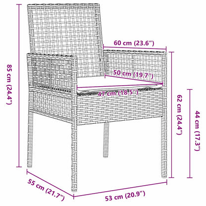 Garten Essgruppe 5 pcs Beige Poly Rattan