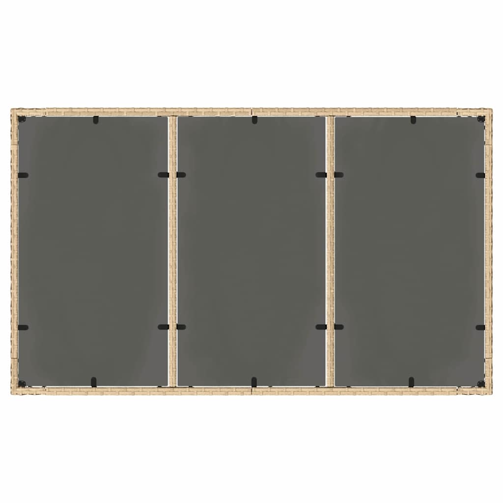 Garten Essgruppe 5 pcs Beige Poly Rattan