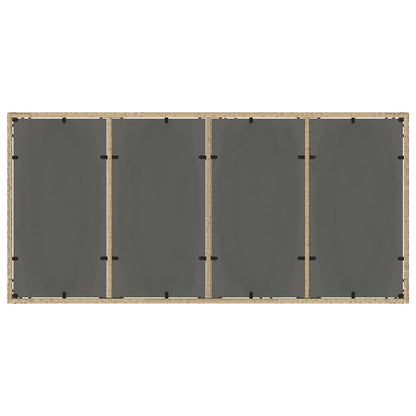 Garten Essgruppe 7 pcs Beige Poly Rattan