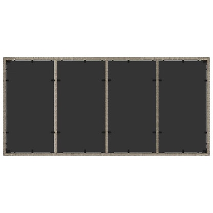 Garten Essgruppe 7 pcs Hellgrau Poly Rattan