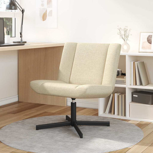 Drehstuhl Creme 63 x 75 x 76 cm Stoff