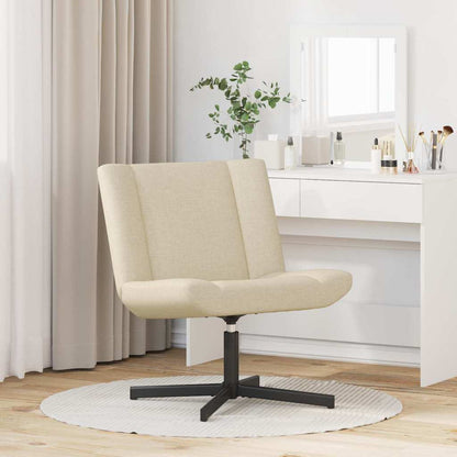 Drehstuhl Creme 63 x 75 x 76 cm Stoff