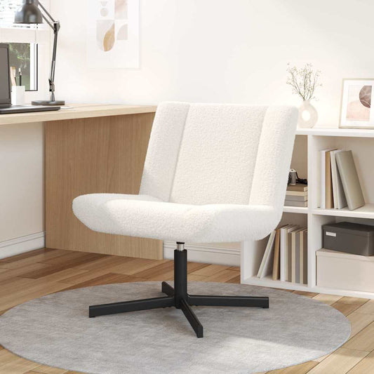 Drehstuhl Creme 63 x 75 x 76 cm Stoff