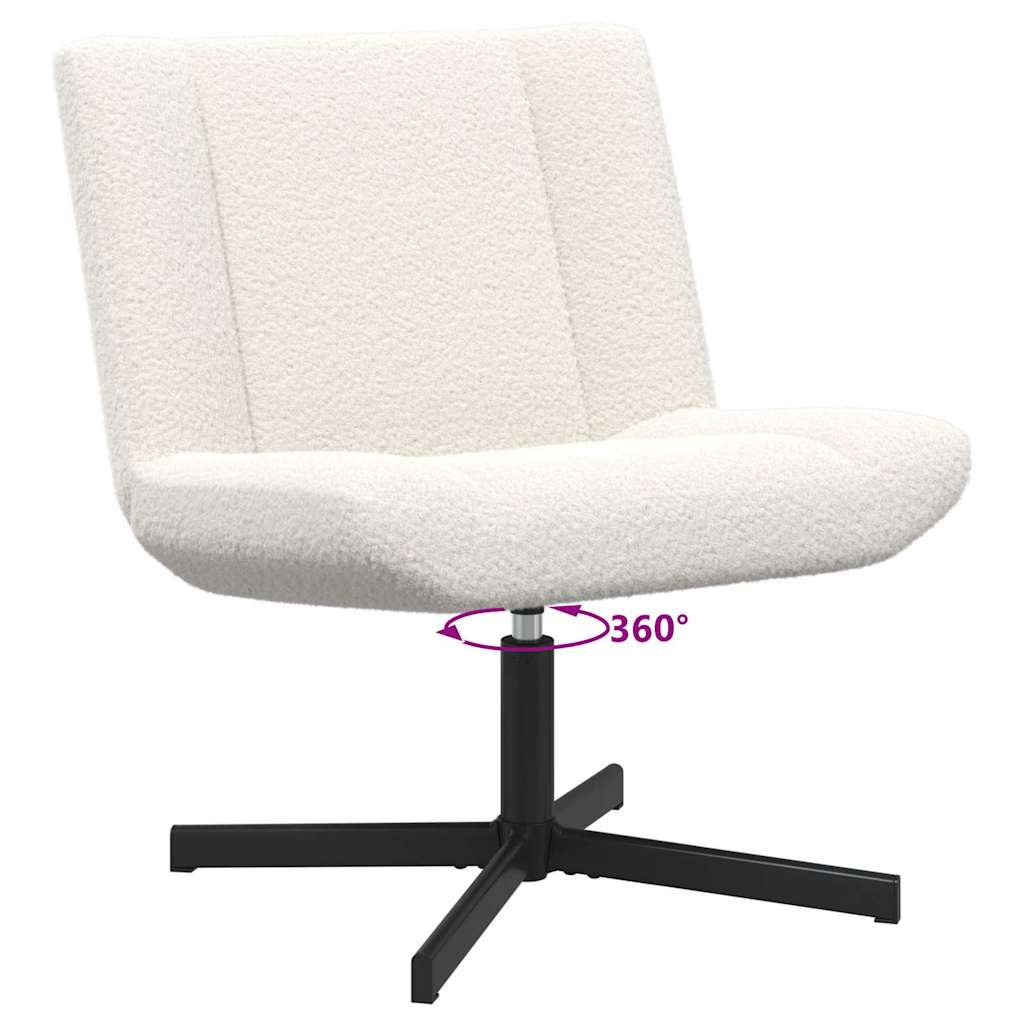 Drehstuhl Creme 63 x 75 x 76 cm Stoff