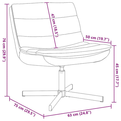 Drehstuhl Braun 63 x 75 x 76 cm Kunstleder