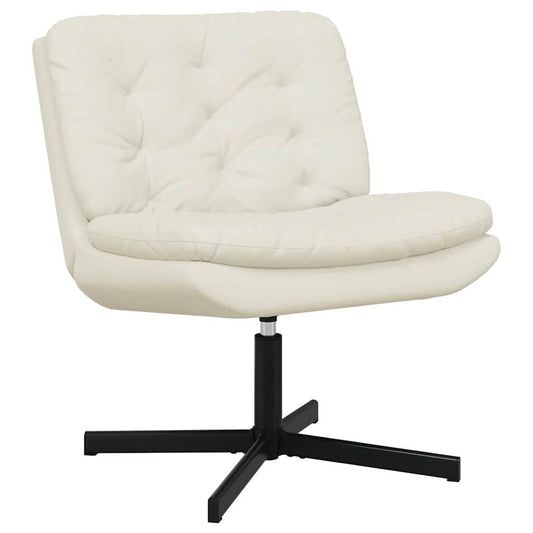 Drehender Entspannungsstuhl Creme 63 x 75 x 76 cm Samt