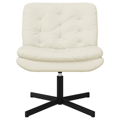 Drehender Entspannungsstuhl Creme 63 x 75 x 76 cm Samt