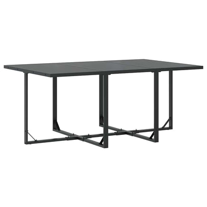 Garten Essgruppe 7 pcs Schwarz Stahl