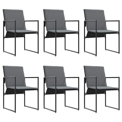 Garten Essgruppe 7 pcs Schwarz Stahl