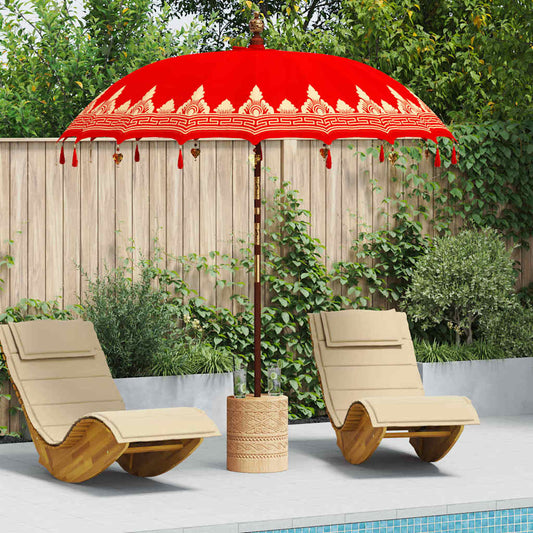 Balinesischer Sonnenschirm Rot (210-220) x 260 cm