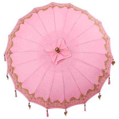 Balinesischer Sonnenschirm Rosa (180-190) x 260 cm