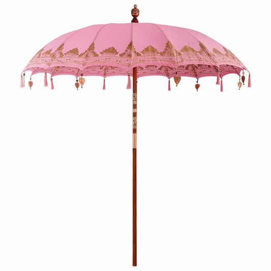 Balinesischer Sonnenschirm Rosa (210-220) x 260 cm