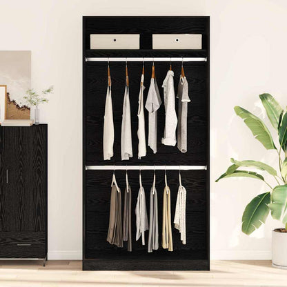 Kleiderschrank Schwarze Eiche 100 x 50 x 200 cm Holzwerkstoff