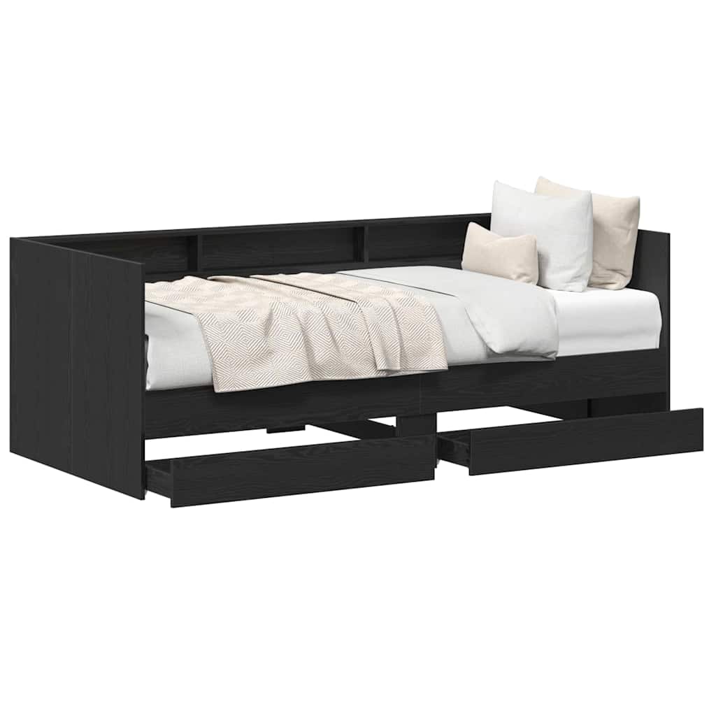 Tagbett Grau 90 x 200 cm Holzwerkstoff