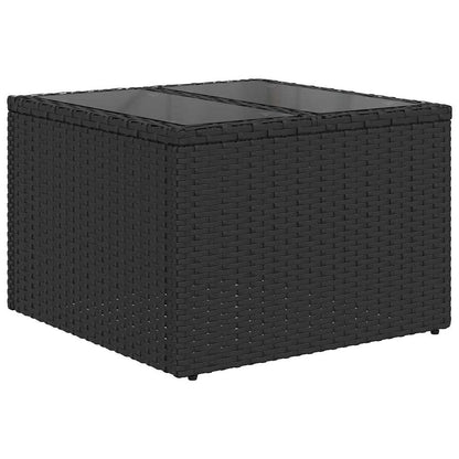 Garten-Sofa-Set 9 pcs Schwarz 55 x 55 x 37 cm Poly Rattan