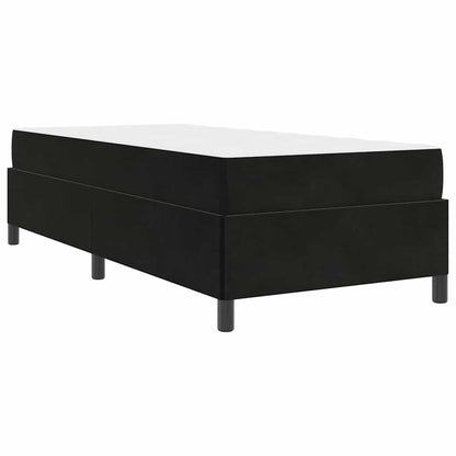Bettgestell Schwarz und Weiß und Schwarz 90 x 200 cm Samt