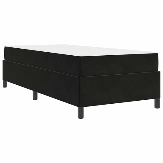 Bettgestell Schwarz und Weiß und Schwarz 90 x 200 cm Samt