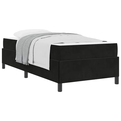 Bettgestell Schwarz und Weiß und Schwarz 90 x 200 cm Samt