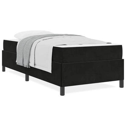 Bettgestell Schwarz und Weiß und Schwarz 90 x 200 cm Samt