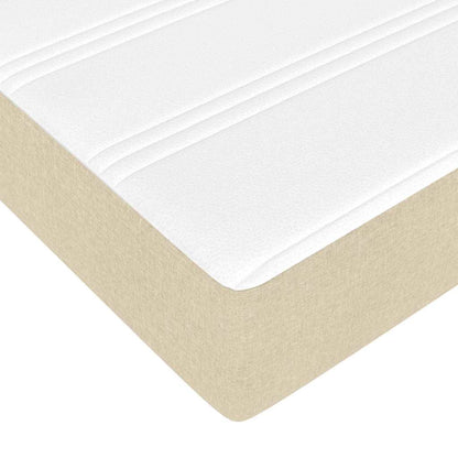 Bettgestell Creme 80 x 200 cm Stoff