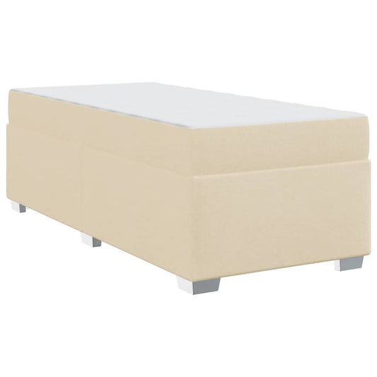 Bettgestell Creme 80 x 200 cm Stoff