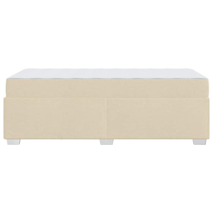 Bettgestell Creme 80 x 200 cm Stoff