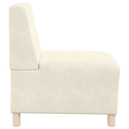 Modulares Armfreies Sofa 2 pcs Creme 55 x 74 x 82 cm Samt